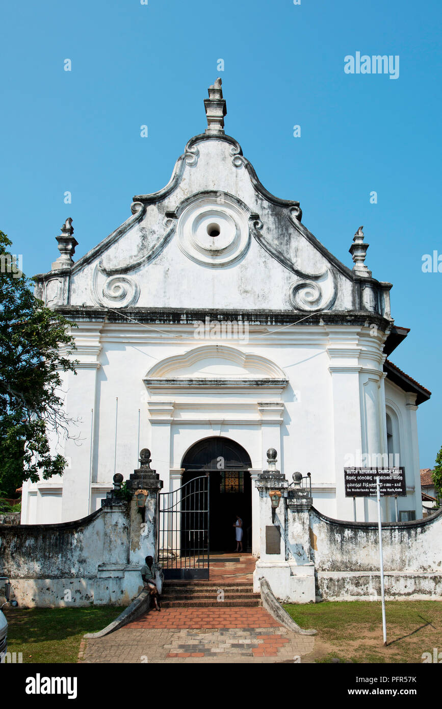 Sri Lanka, della Provincia Meridionale, Galle, chiesa olandese riformata Foto Stock