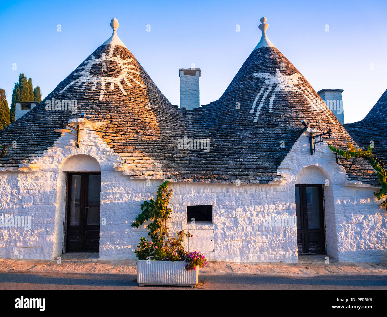 Tradizionali case di Trulli di Alberobello village, Puglia - Italia Foto Stock