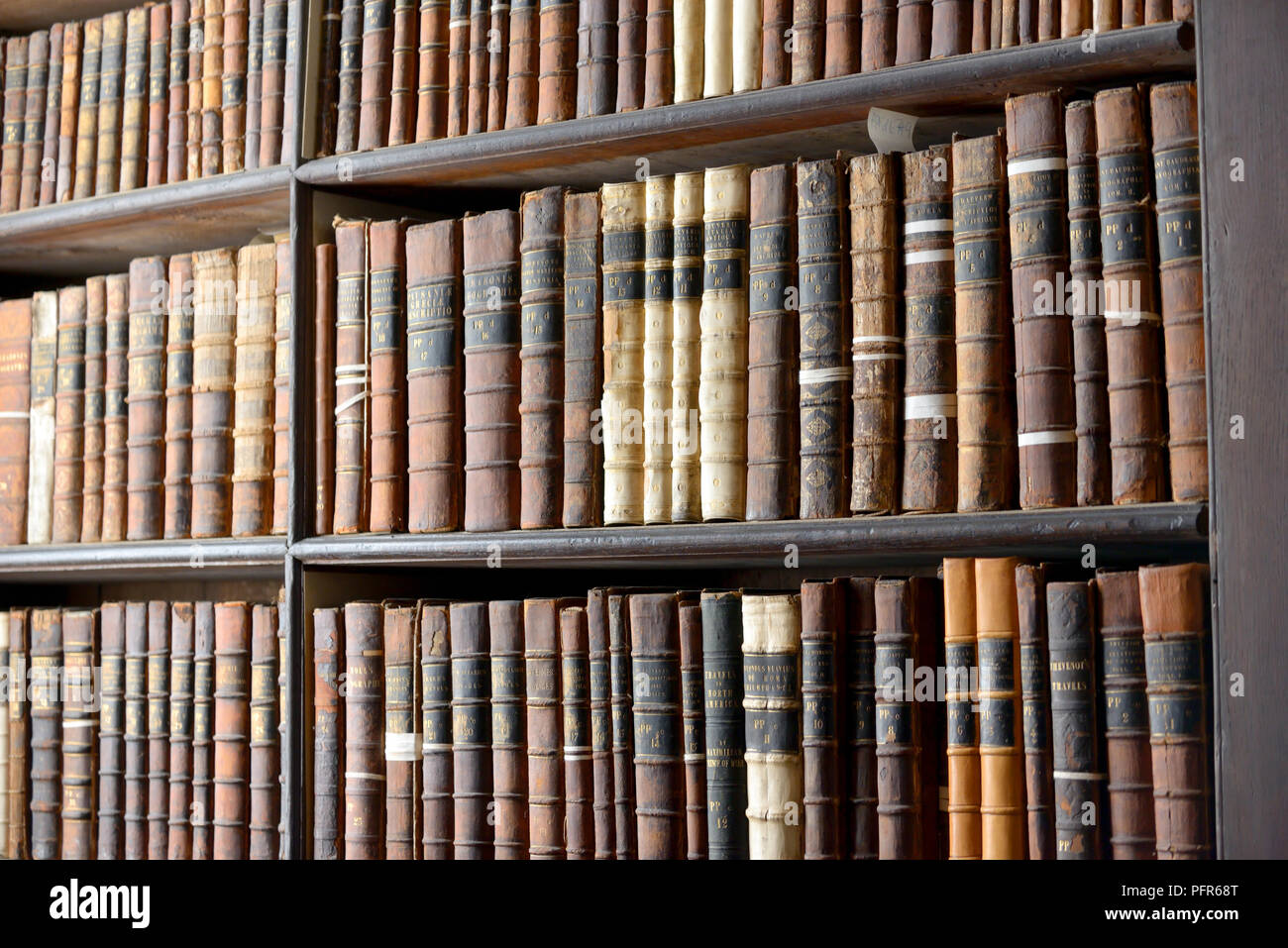 La vecchia libreria del Trinity College di Dublino, - il Libro di Kells 17.06. 2018 Foto Stock
