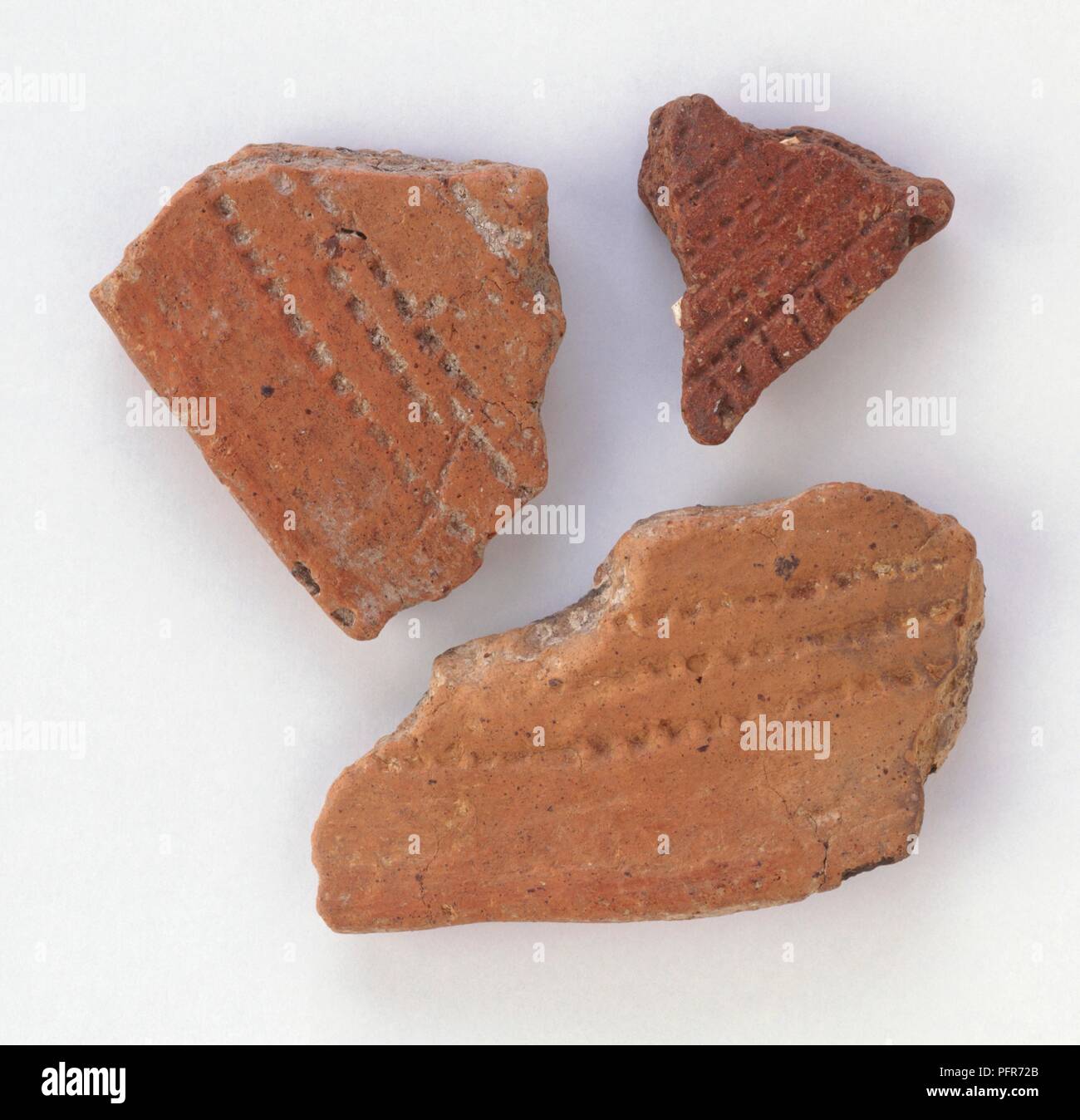 Frammenti da antichi becher, 2600-2200 A.C. Foto Stock