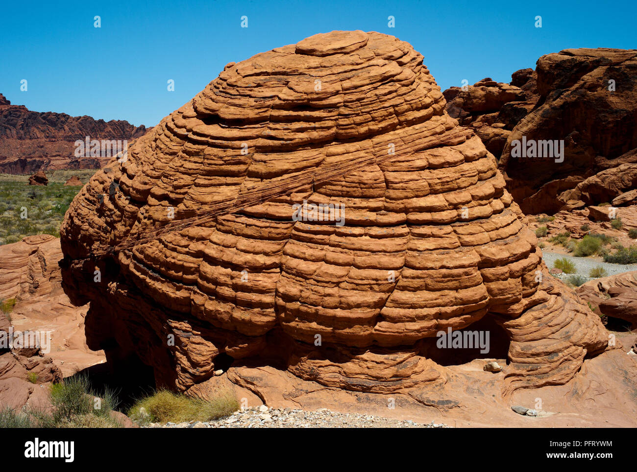 Pittoresco Beehive Rock nel Valley of Fire state Park Foto Stock