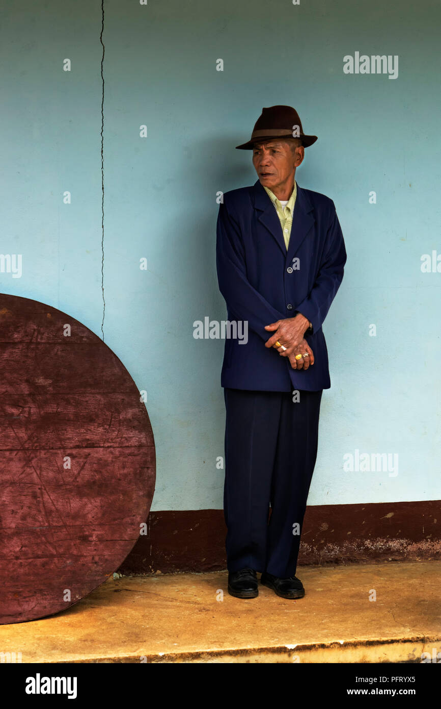 Il Cristiano Akha, minoranze tribù in Thailandia del Nord le montagne Foto Stock