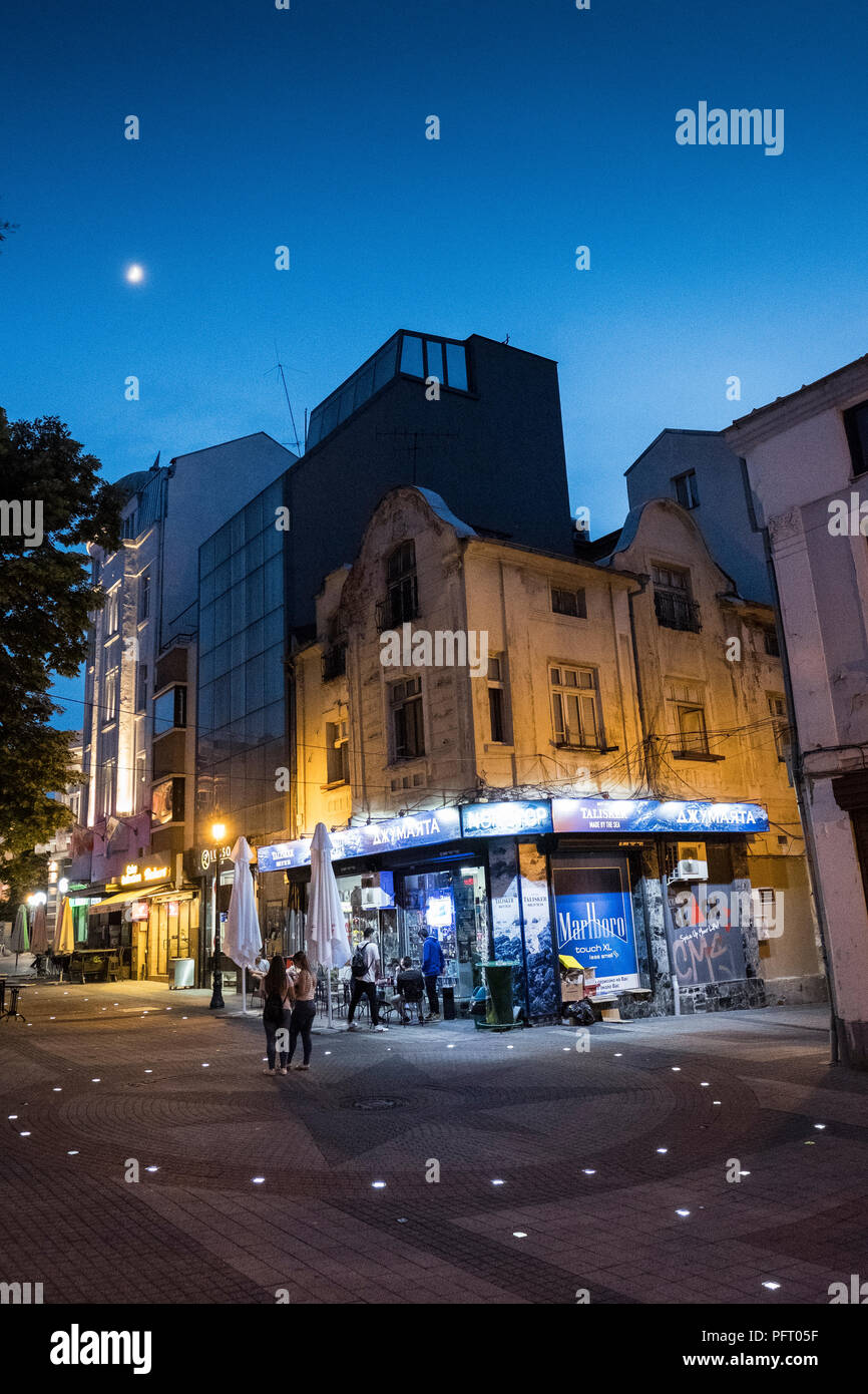 Straßenszene in Plovdiv, Bulgaria Foto Stock