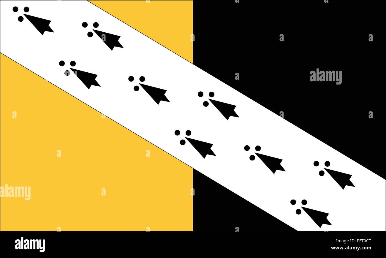 La storica bandiera di Norfolk Illustrazione Vettoriale