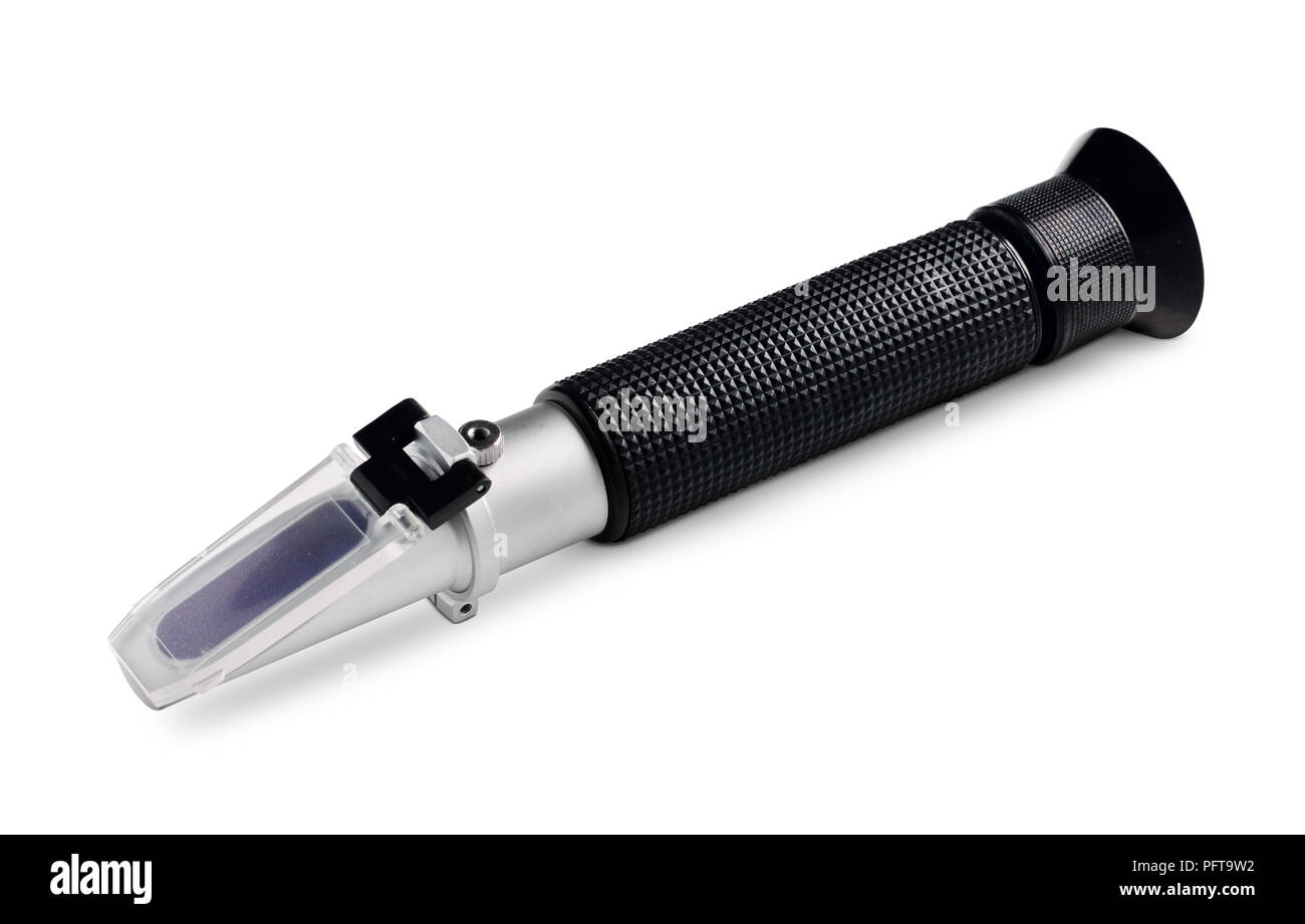 Rifrattometro utilizzato per la fabbricazione della birra Foto Stock