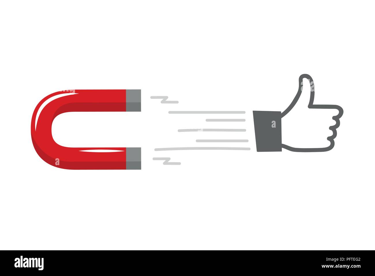 Attrarre simili con magnete illustartion vettoriale EPS10 Illustrazione Vettoriale