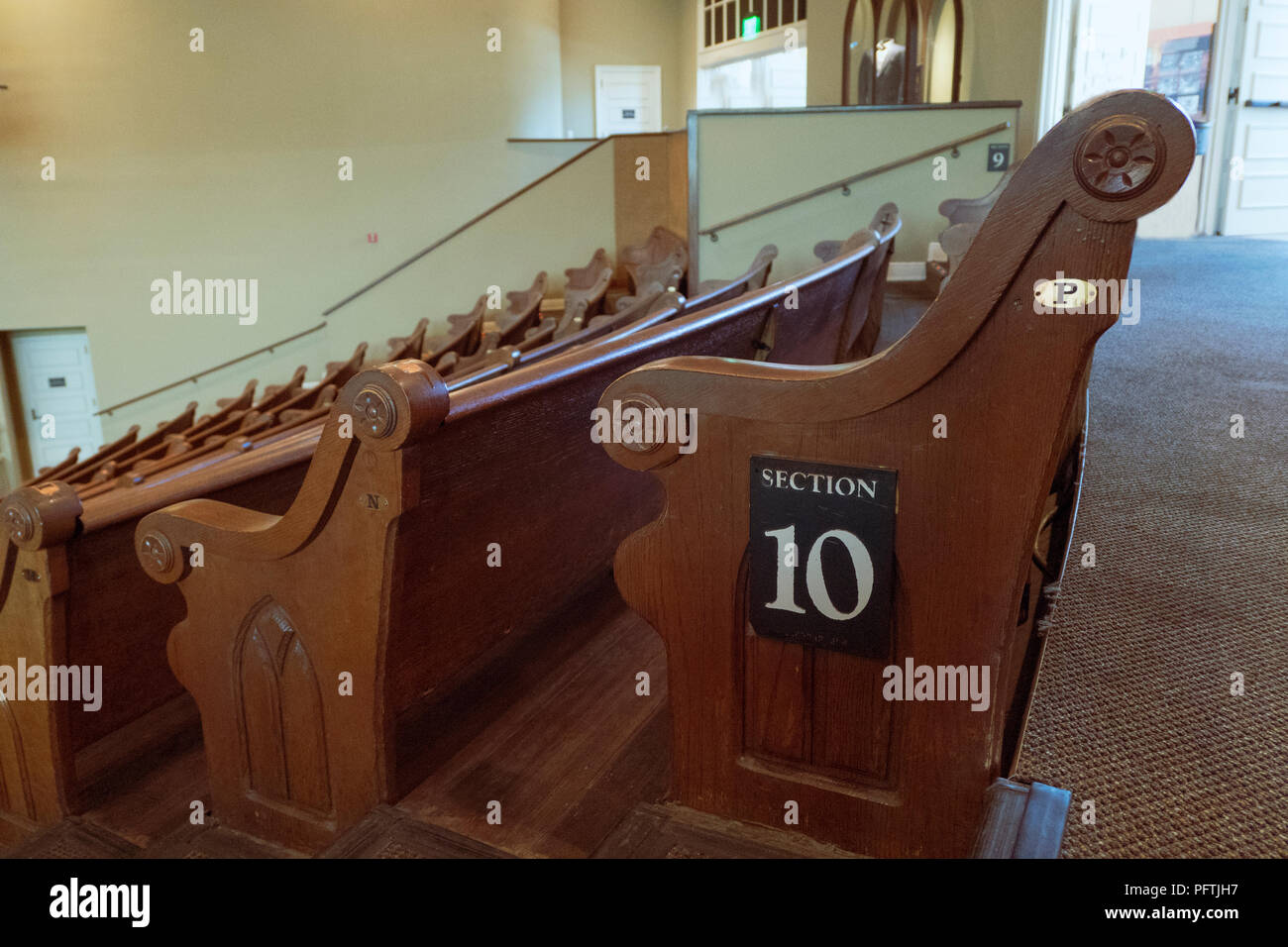 All'interno il Ryman Auditorium di Nashville in bianco e nero Foto Stock