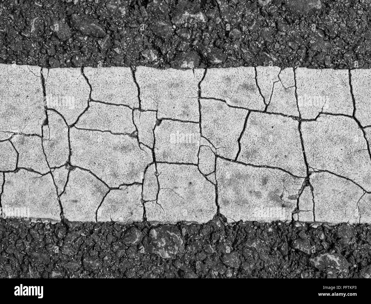 Superficie di asfalto della strada con linee di sfondo astratto Foto Stock