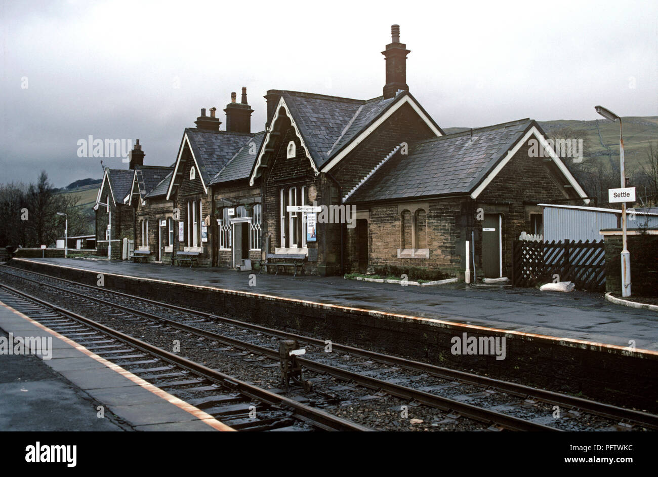 Appleby stazione ferroviaria sulla British Rail si depositano Carline Pennine linea ferroviaria Foto Stock