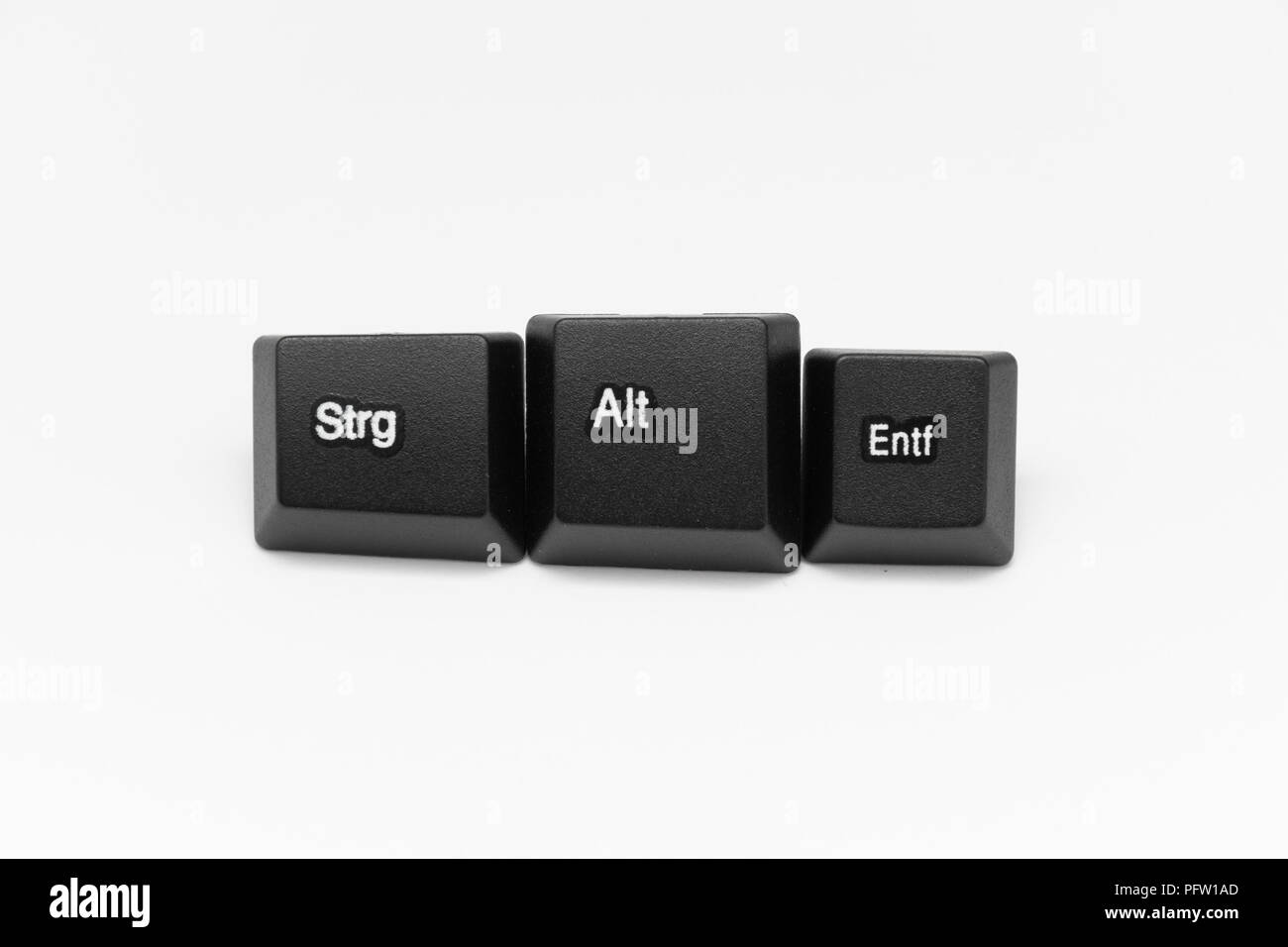 Tasti neri della tastiera con diversi anni di parole o i nomi Foto Stock