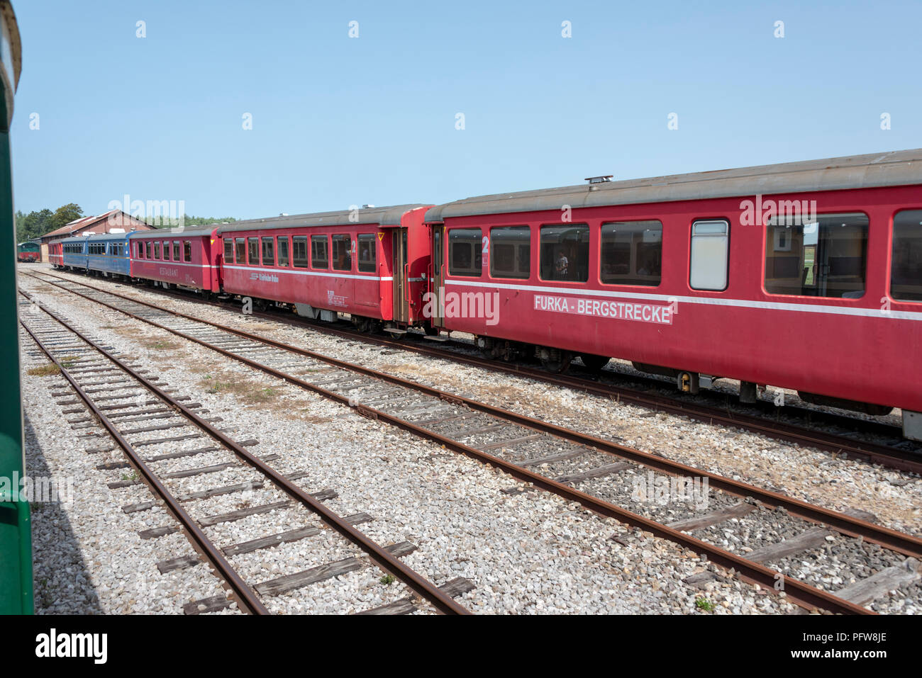 Carrozze ferroviarie del Chemin de per de la Baie de Somme Foto Stock