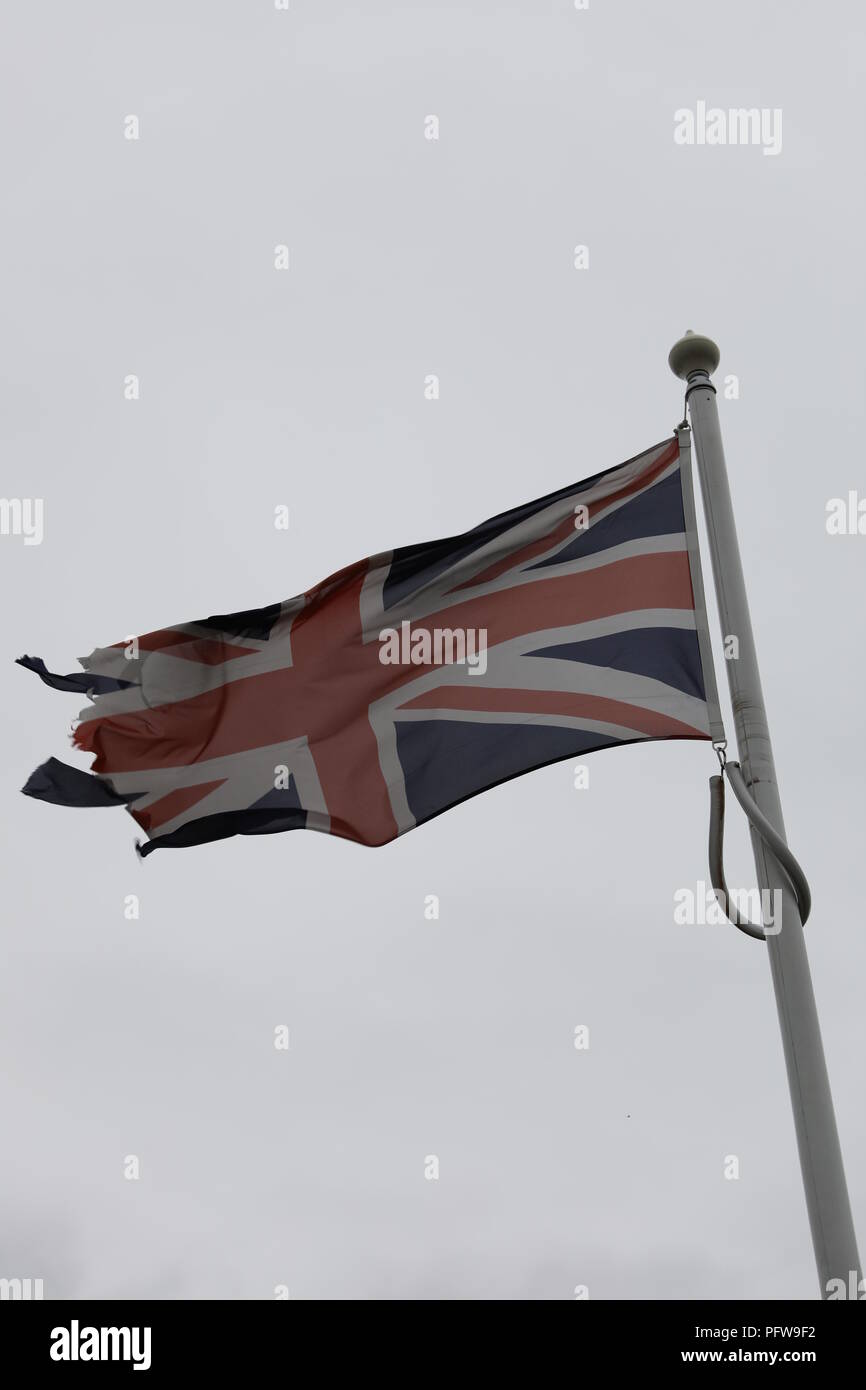 Union Jack flag brexit rip Foto Stock