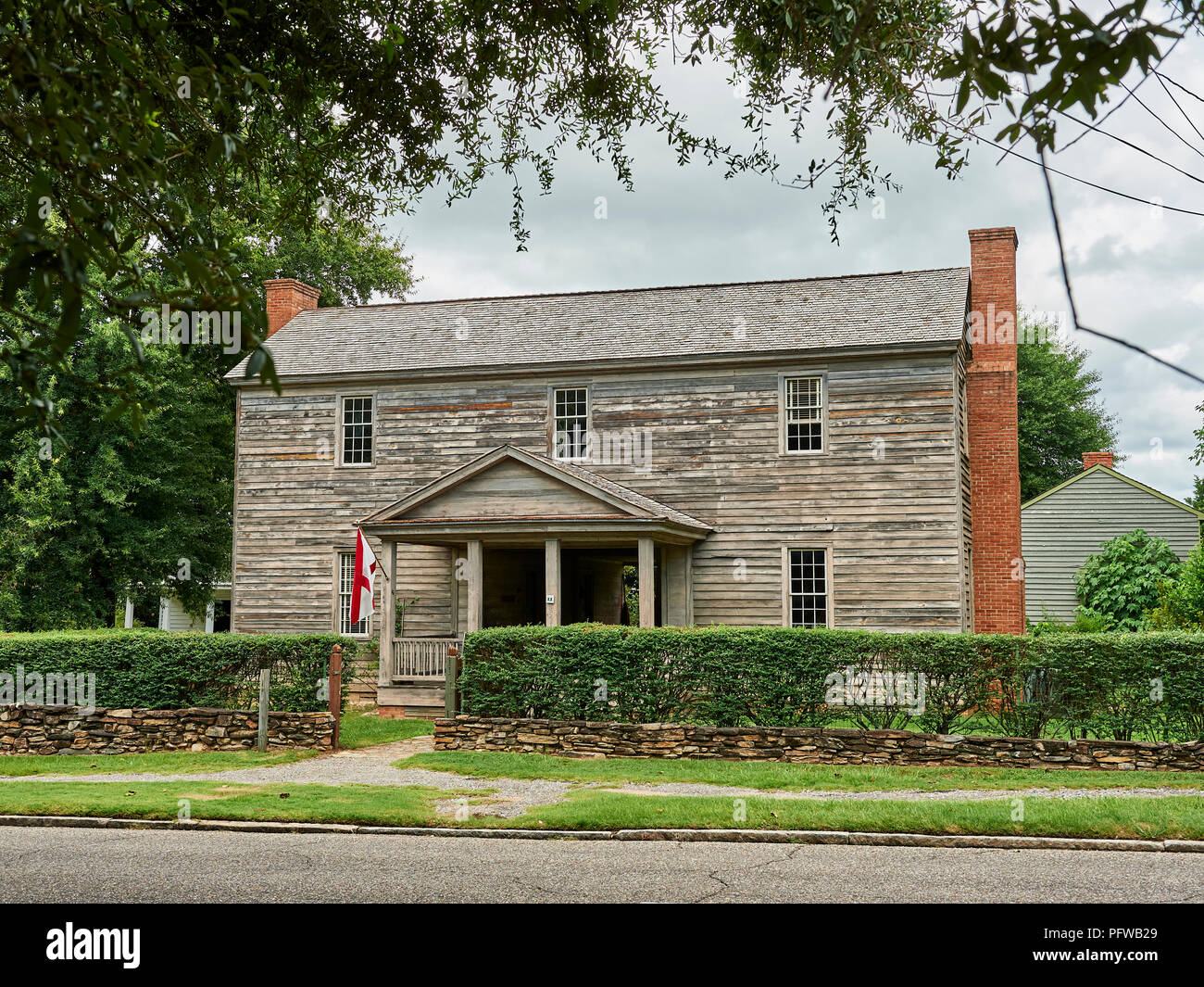 Artigianato Rose-Morris house ingresso anteriore nella vecchia città di Alabama, un museo a cielo aperto, a Montgomery in Alabama, Stati Uniti d'America. Foto Stock