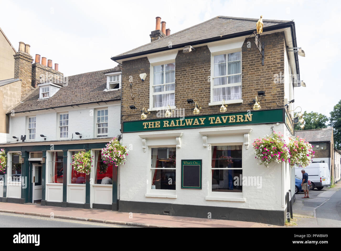 La ferrovia taverna, Bexley High Street, Bexley, London Borough of Bexley, Greater London, England, Regno Unito Foto Stock