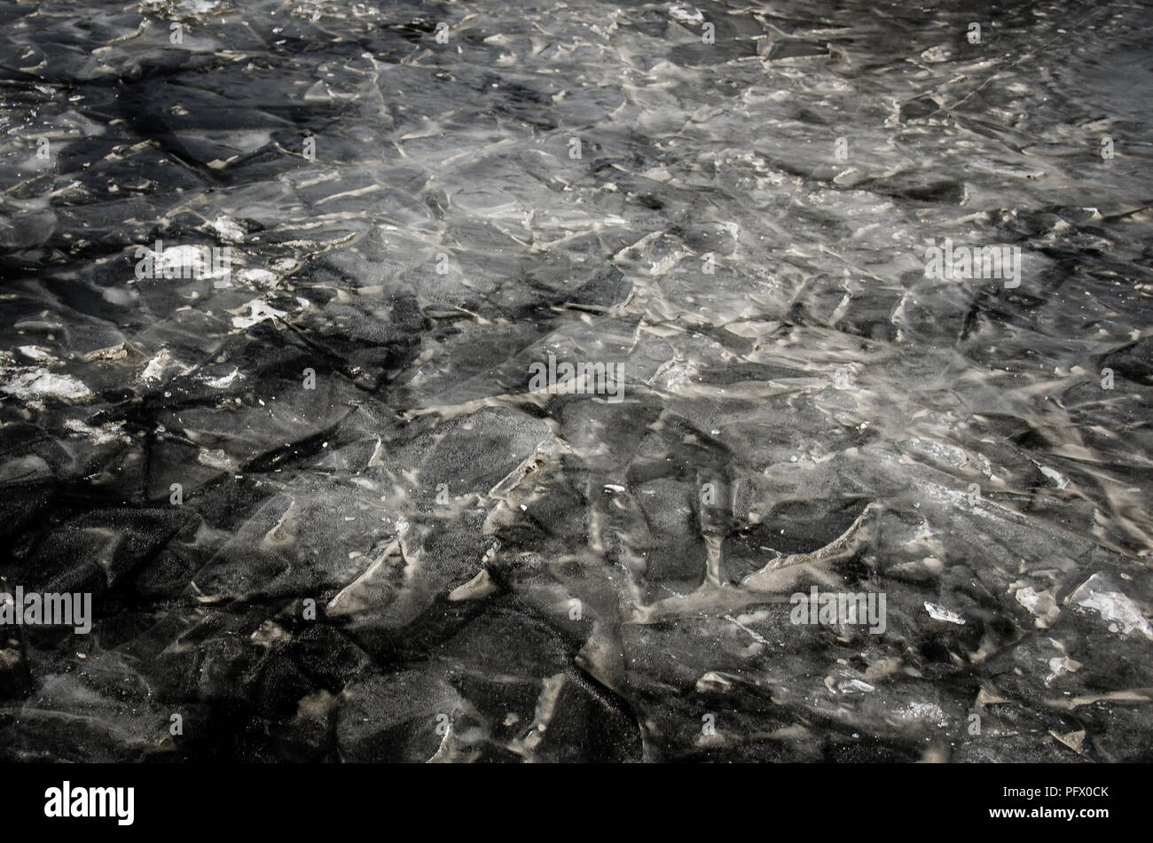 Il ghiaccio scuro texture di nizza Foto Stock