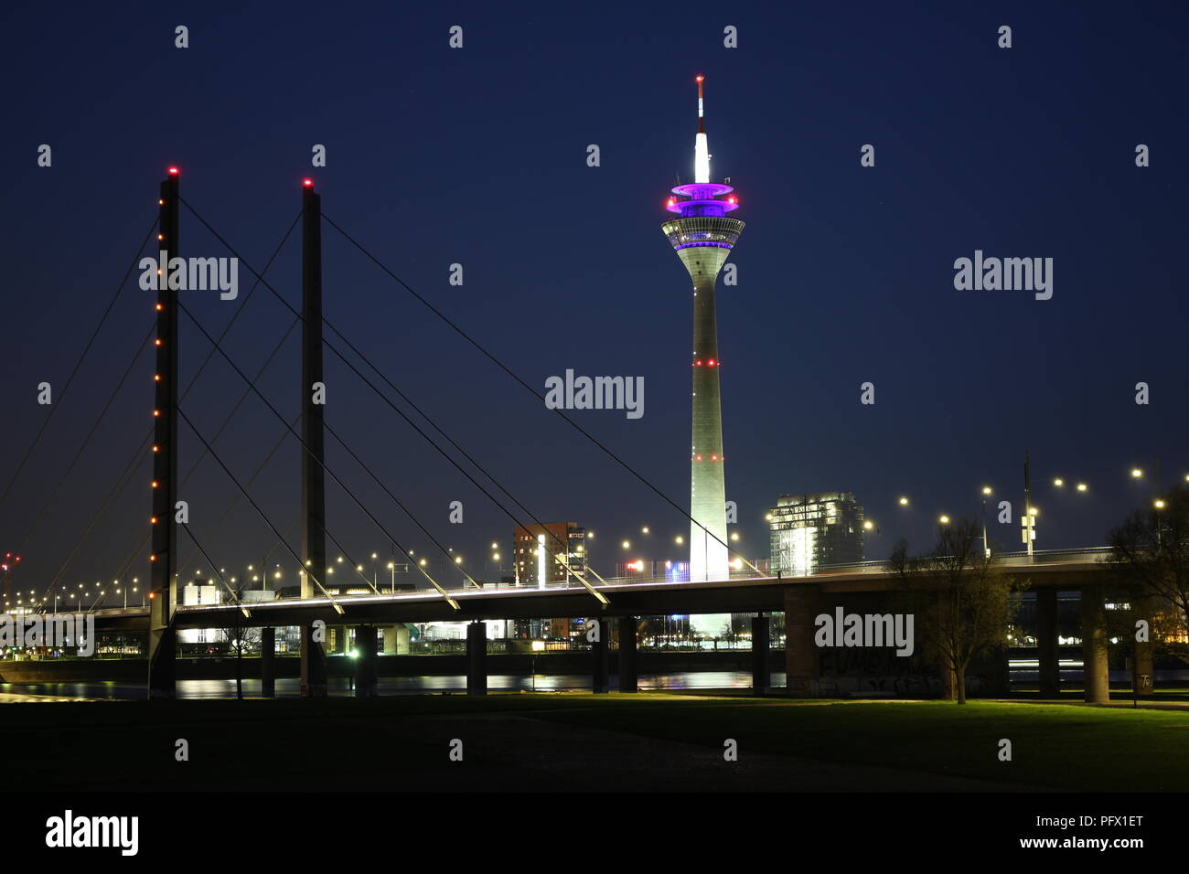Paesaggio urbano da Düsseldorf Foto Stock