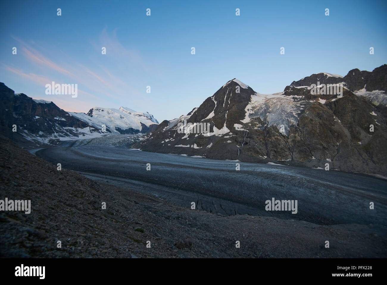 Ghiacciaio Corbassièere, Vallese, Svizzera Foto Stock