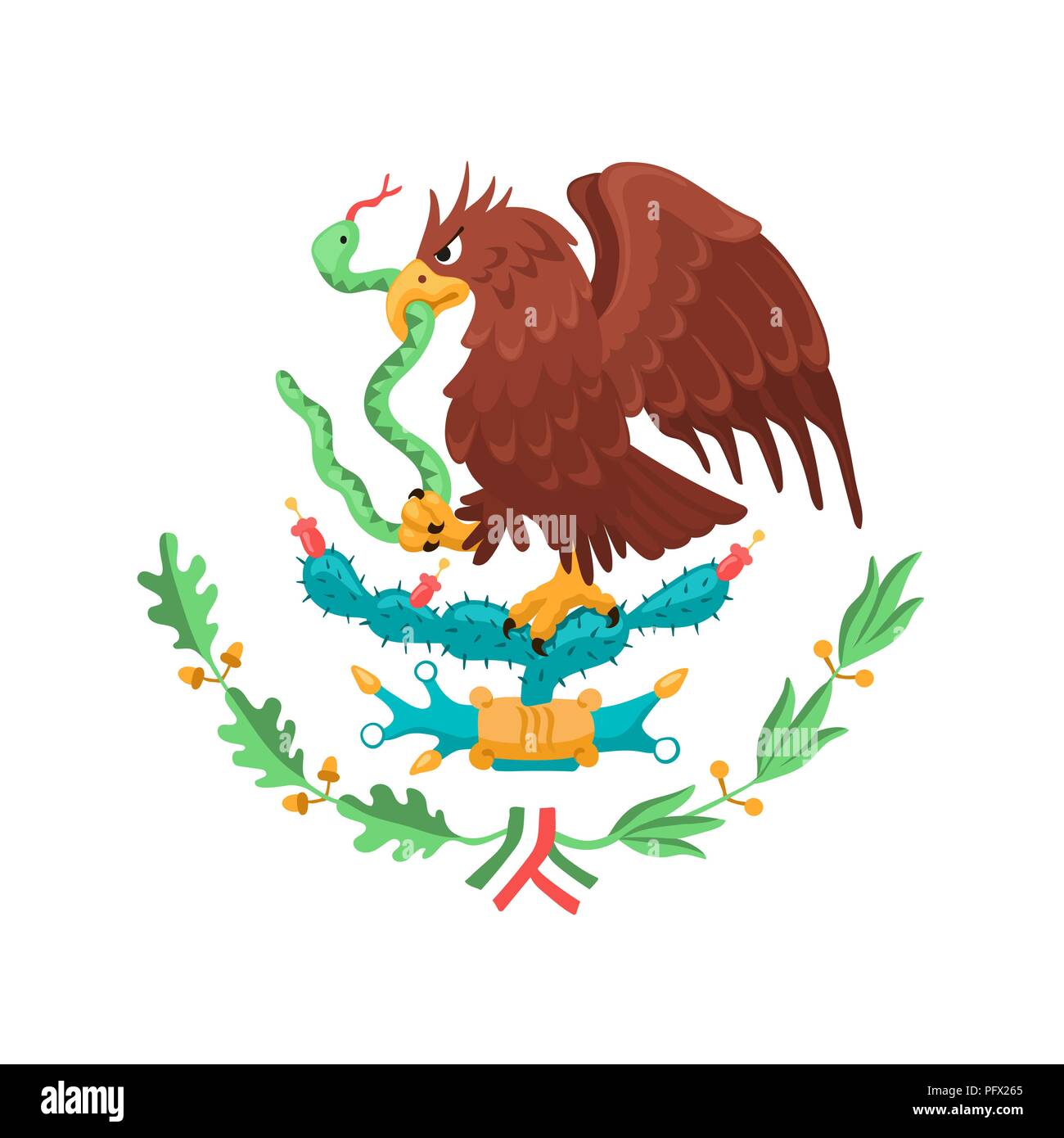 Mexican stemma Illustrazione Vettoriale