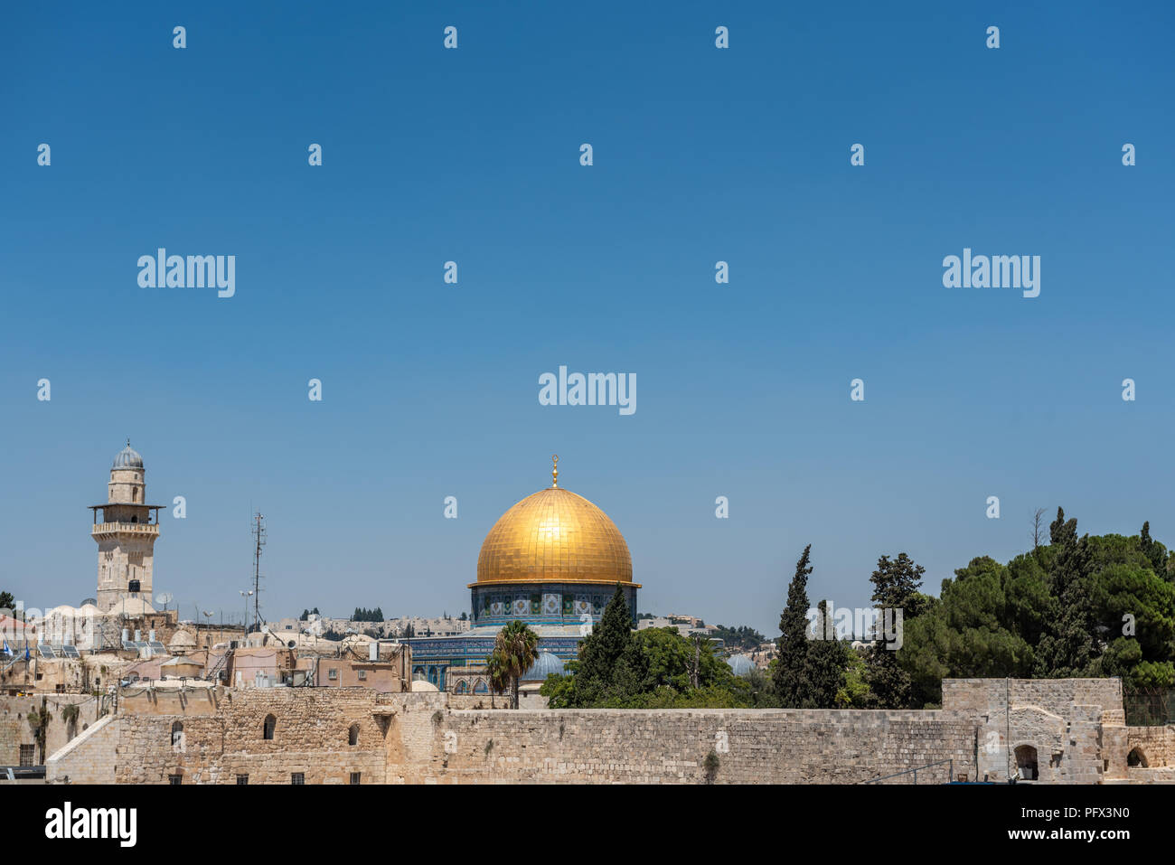 Israele, Gerusalemme - 16 agosto 2018: Cupola della roccia Foto Stock