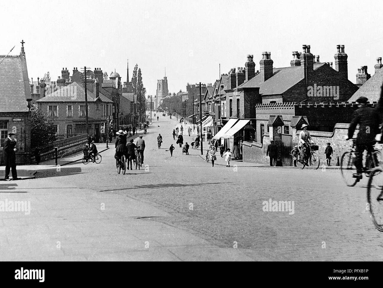 Derby Road, Long Eaton, agli inizi del novecento Foto Stock