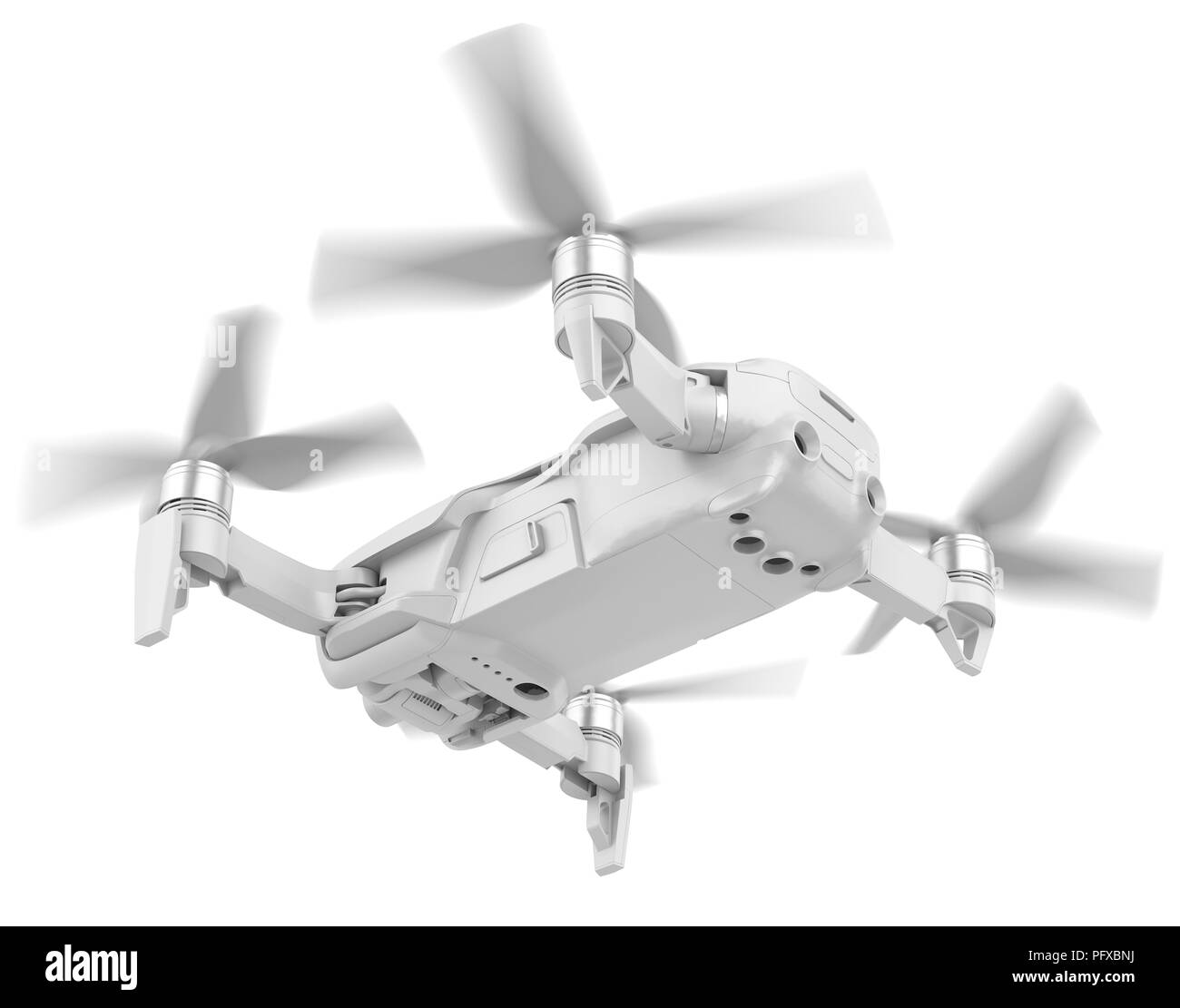 Drone Quadcopter isolato Foto Stock