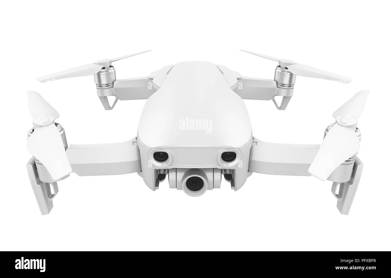 Drone Quadcopter isolato Foto Stock