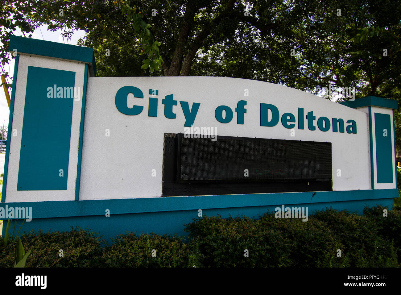 Città di Deltona segno Foto Stock