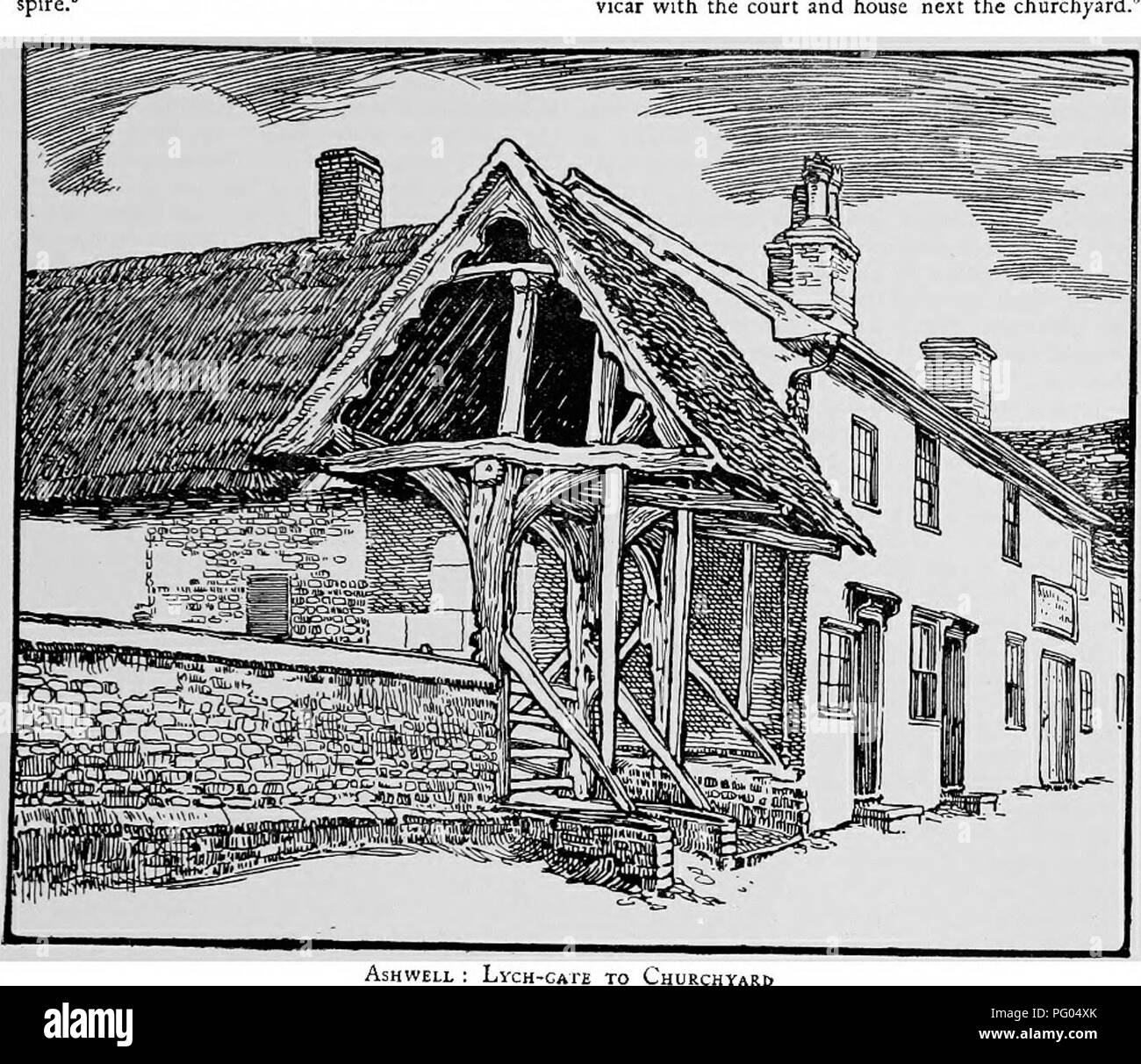 . La storia di Victoria della contea di Hertford. Storia naturale. ODSEY centinaia di ^., m â "+&amp;' violenti. Un perfido popolino sopravvive alla testimonianza [per la terribile pestilenza]." Queste linee con le loro lucentezze fare riferimento alla Morte Nera di i 350. La terza linea allude alla grande tempesta sulla st maur's Day (15 Gen ), 1361, menzionati nel 'Eulogium suo- toriarum.'1a può essere che questo grande vento ha distrutto il neo-eretta torre e due baie occidentali della navata, che dovette essere ricostruita; presente western bay, che è più larga delle altre e i contrafforti lamierato alla torre occupano la sa Foto Stock