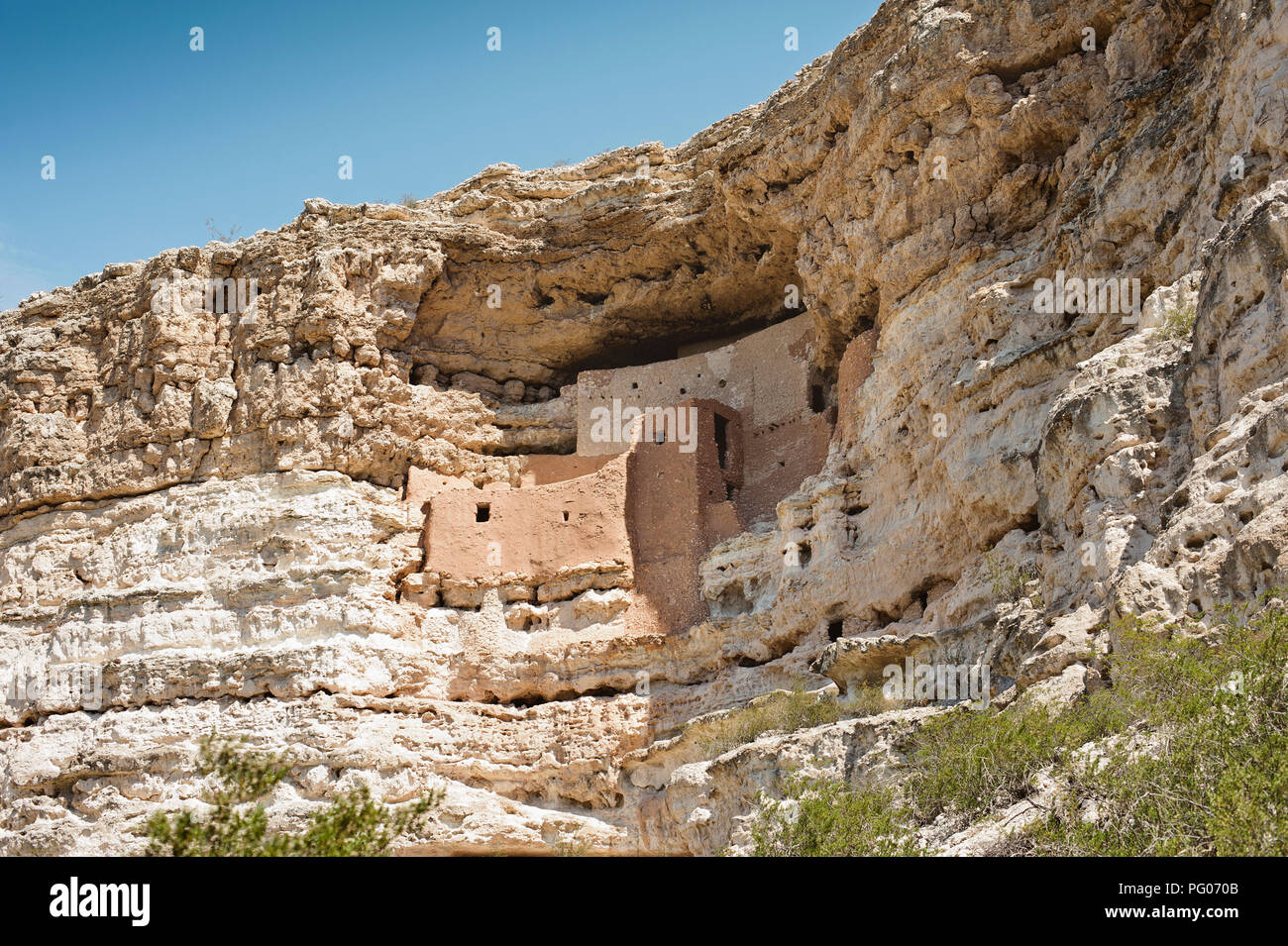 Paesaggio panoramico del castello di Montezuma monumento nazionale Foto Stock