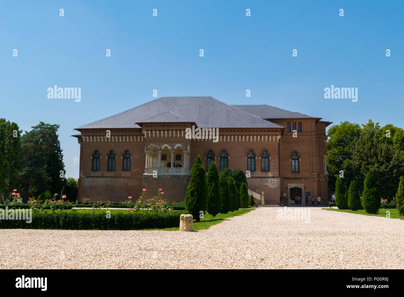 Mogosoaia, Romania - 05 agosto 2018: persone che visitano Mogosoaia Palace vicino a Bucarest, Romania. Foto Stock