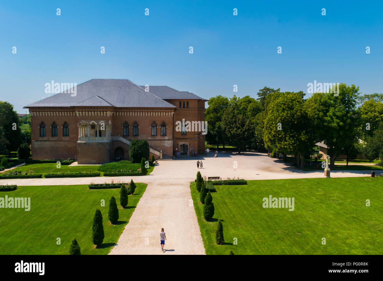 Mogosoaia, Romania - 05 agosto 2018: persone che visitano Mogosoaia Palace vicino a Bucarest, Romania. Foto Stock