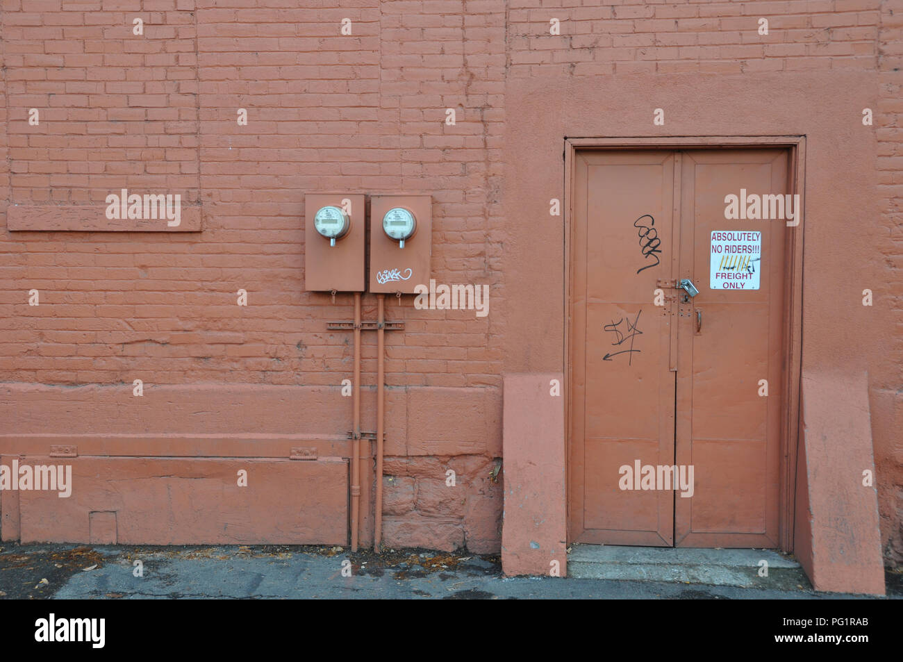 Vicolo tra Idaho e Main Street, Boise, Idaho Foto Stock