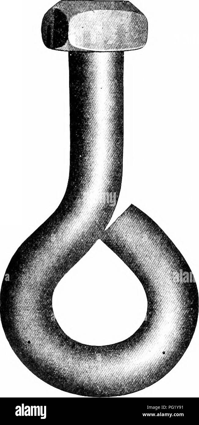 . Il James titolo : Un libro che mostra come costruire e attrezzare un pratico fino a data dairy barn. Fienili e stalle e fienili; fienili; Dairying. 12 JA.V il James ' manopola dello sportello di bloccaggio". Prova di vacca 14 j montante dimensione effettiva ' del bullone a occhio. - Formata da '/' x 5}" vuoto macchina bullone. Si prega di notare che queste immagini vengono estratte dalla pagina sottoposta a scansione di immagini che possono essere state migliorate digitalmente per la leggibilità - Colorazione e aspetto di queste illustrazioni potrebbero non perfettamente assomigliano al lavoro originale. James Manufacturing Co. Fort Atkinson, Wis. : Foto Stock