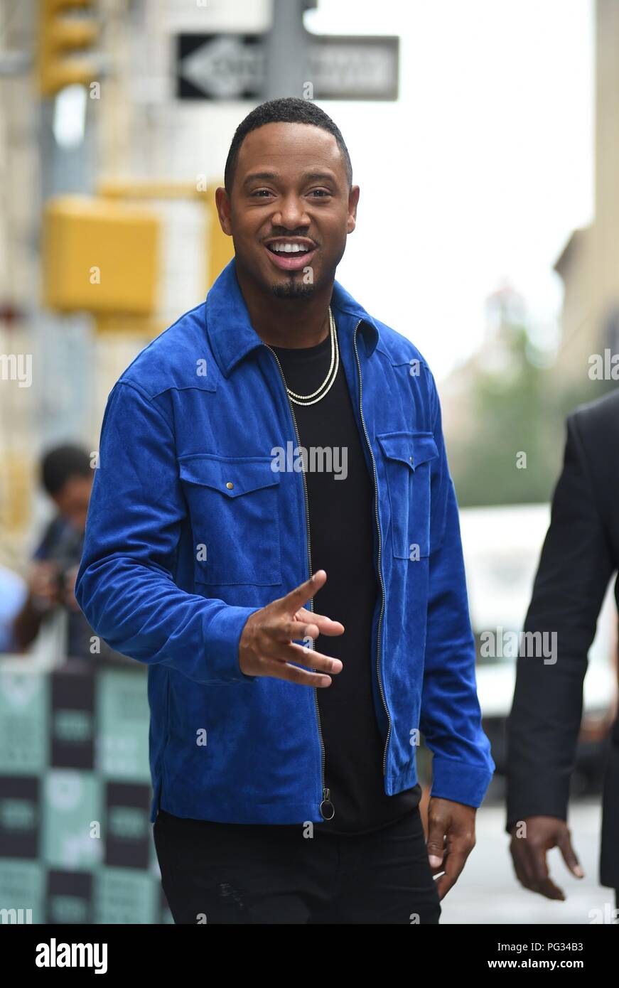 Terrance J fuori e circa per celebrità Candids - MER, , New York, NY Agosto 22, 2018. Foto di: Kristin Callahan/Everett Collection Foto Stock