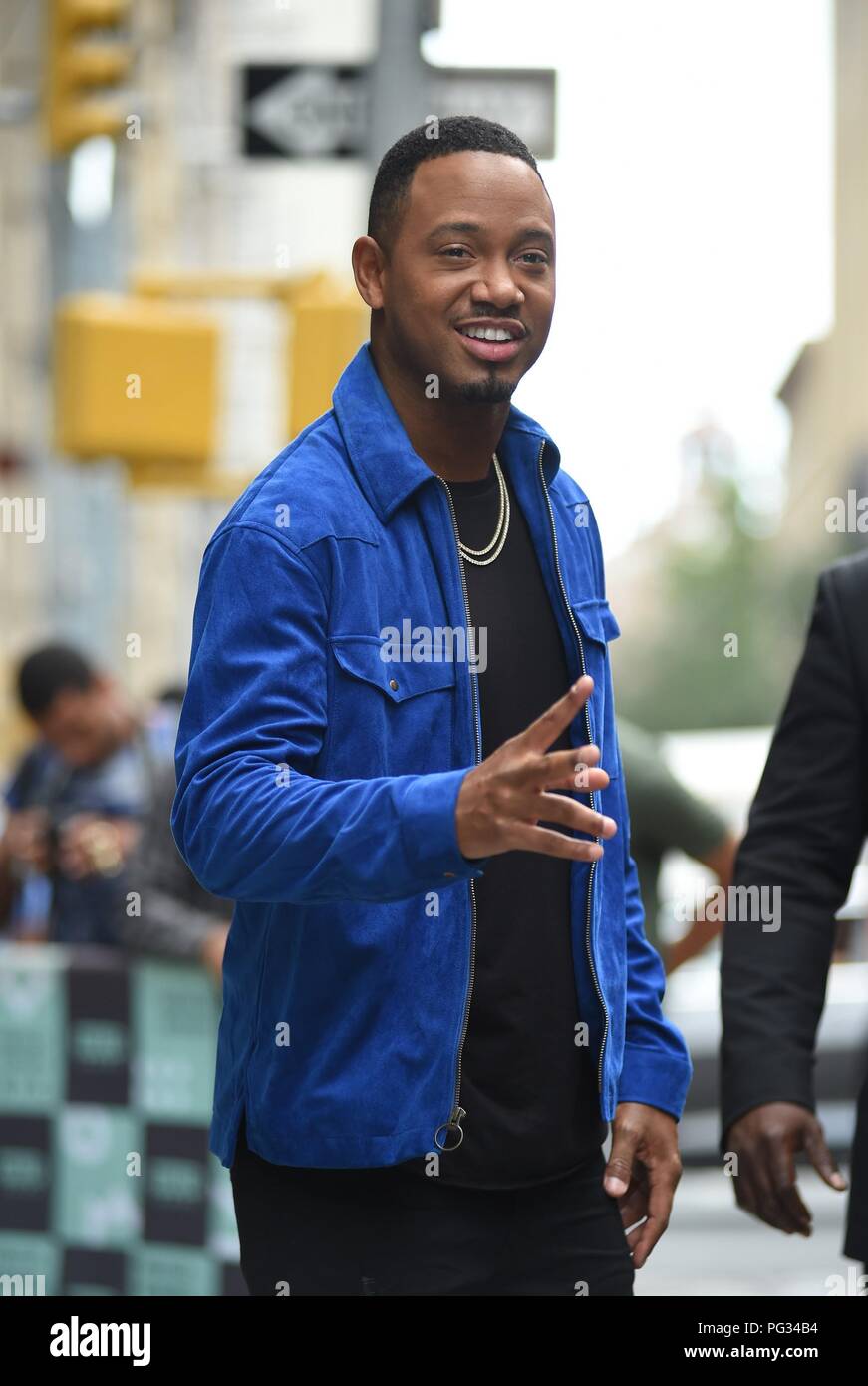 Terrance J fuori e circa per celebrità Candids - MER, , New York, NY Agosto 22, 2018. Foto di: Kristin Callahan/Everett Collection Foto Stock