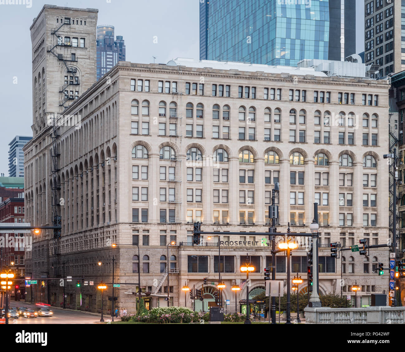 Auditorium Theatre su Michigan Avenue nel centro di Chicago - progettato Di Louis Sullivan Foto Stock