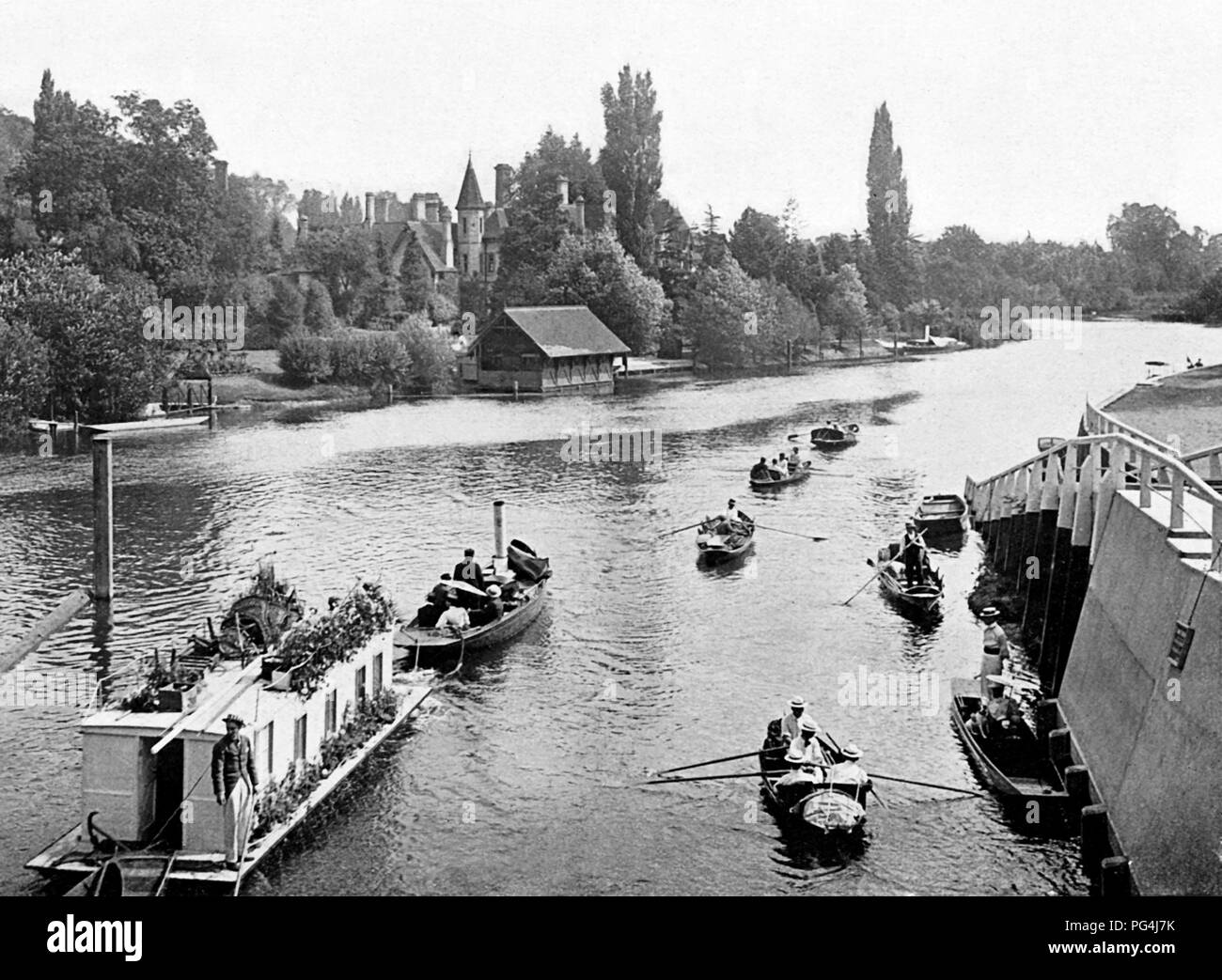 Glen Island, Maidenhead, PERIODO VITTORIANO Foto Stock