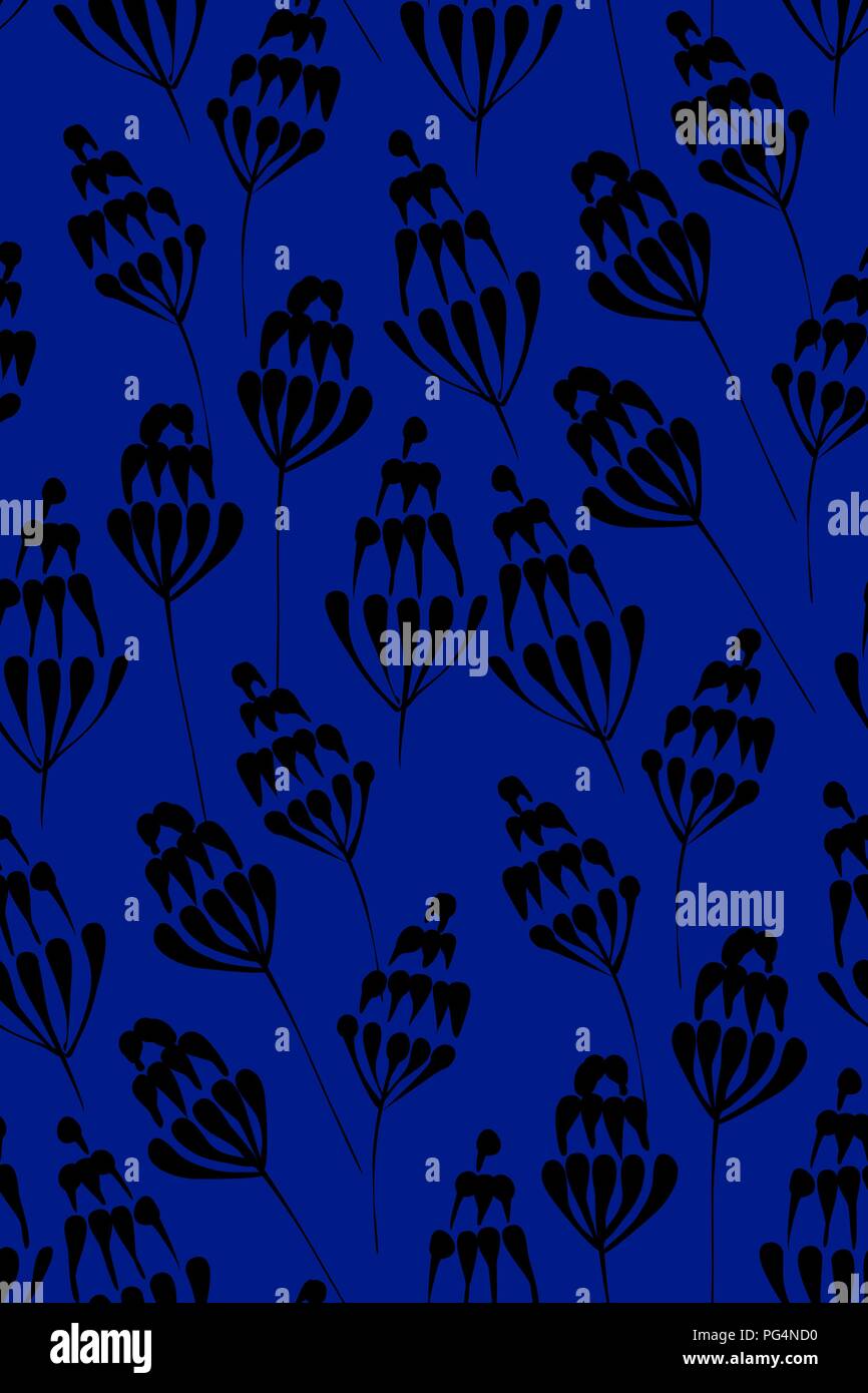 Design floreale perfetta configurazione di sfondo disegnato a mano. Illustrazione Vettoriale in stile retrò.La stampa tessile, fabroc swatch, la carta di avvolgimento. Illustrazione Vettoriale