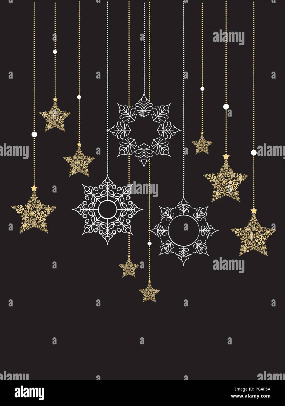 Addobbi natale realizzata da fiocchi di neve illustrazione vettoriale Illustrazione Vettoriale