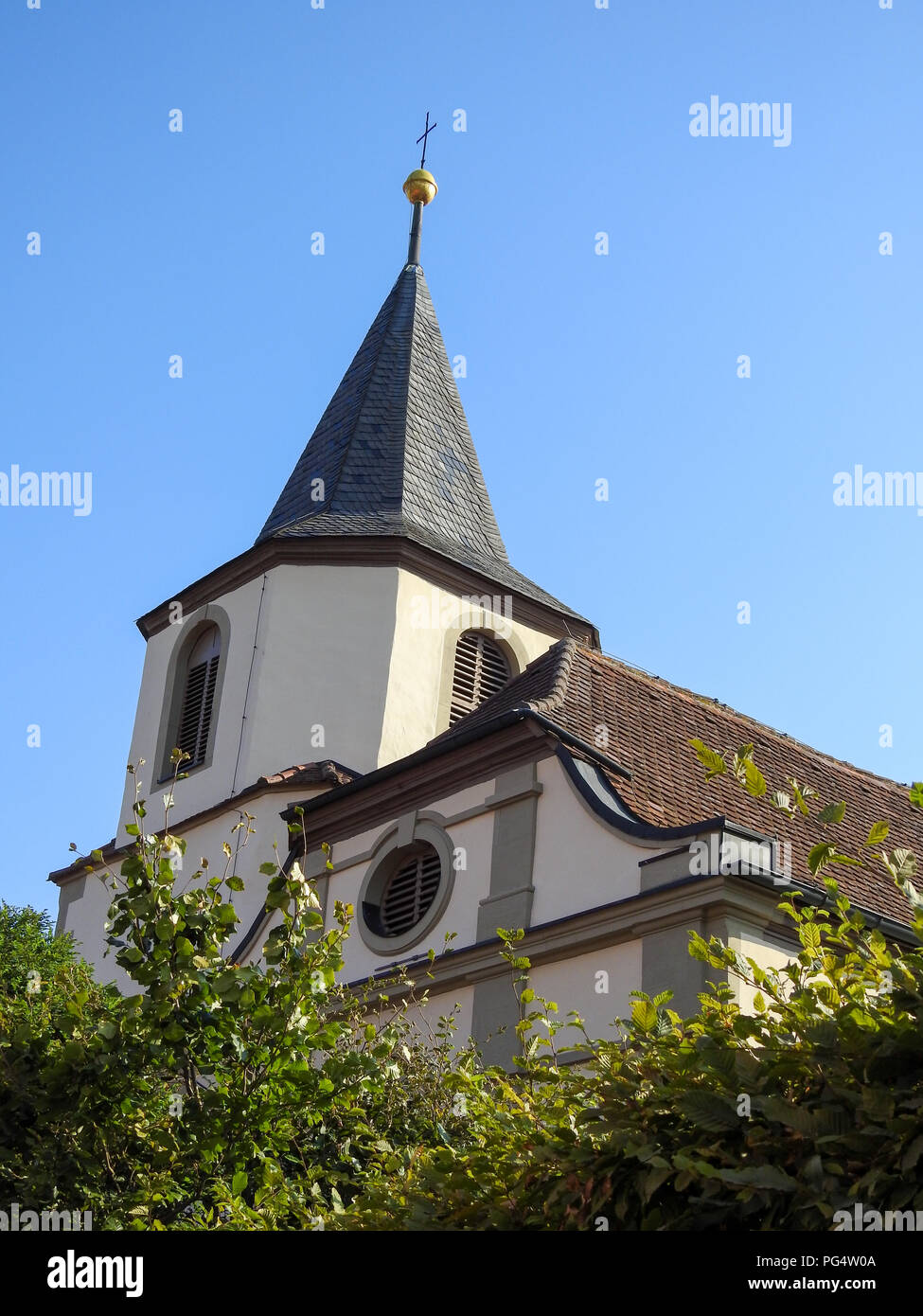 Esterno della cappella cattolica Santa Maria di Baviera Birklingen nella tarda estate 2018 Foto Stock