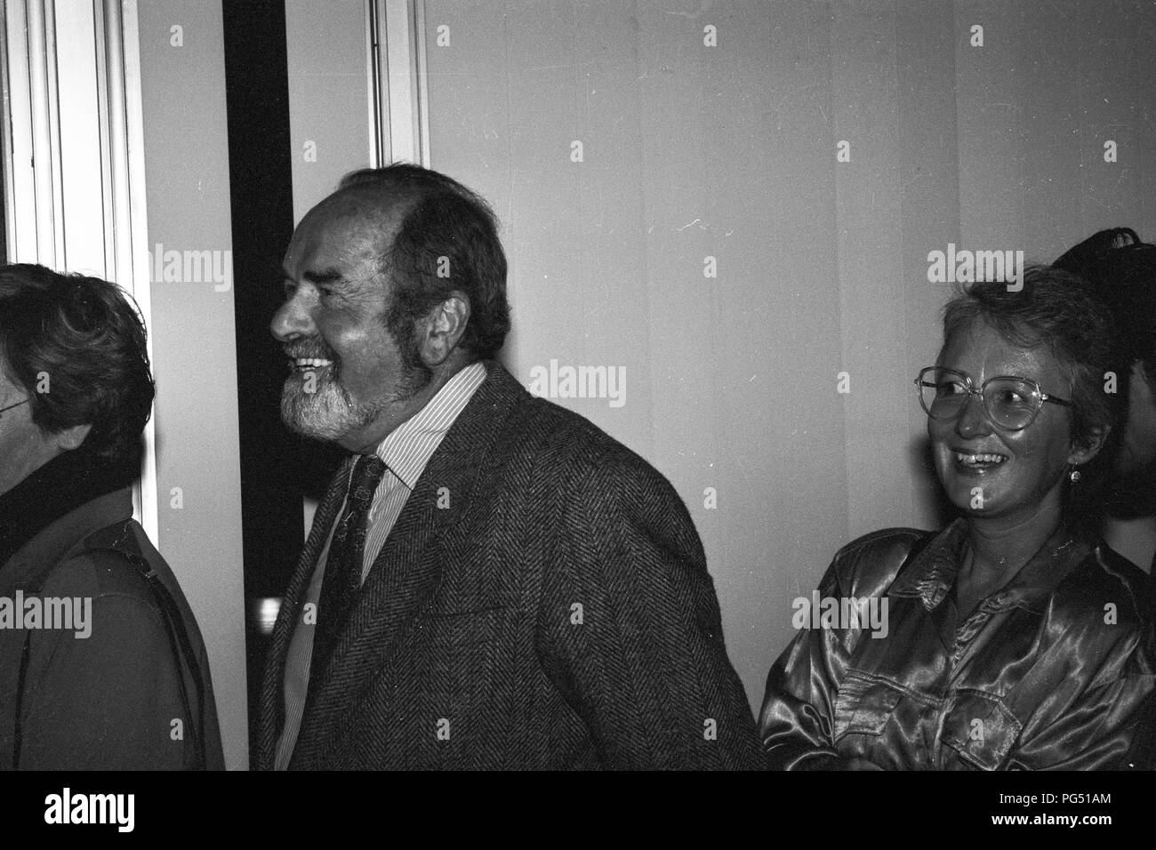 La Repubblica ceca giornalista e scrittore Pavel Tigrid. Tigrid più tardi divenne ministro ceco di cultura sotto Vaclav Klaus e consigliere di Vaclav Havel. Foto Stock