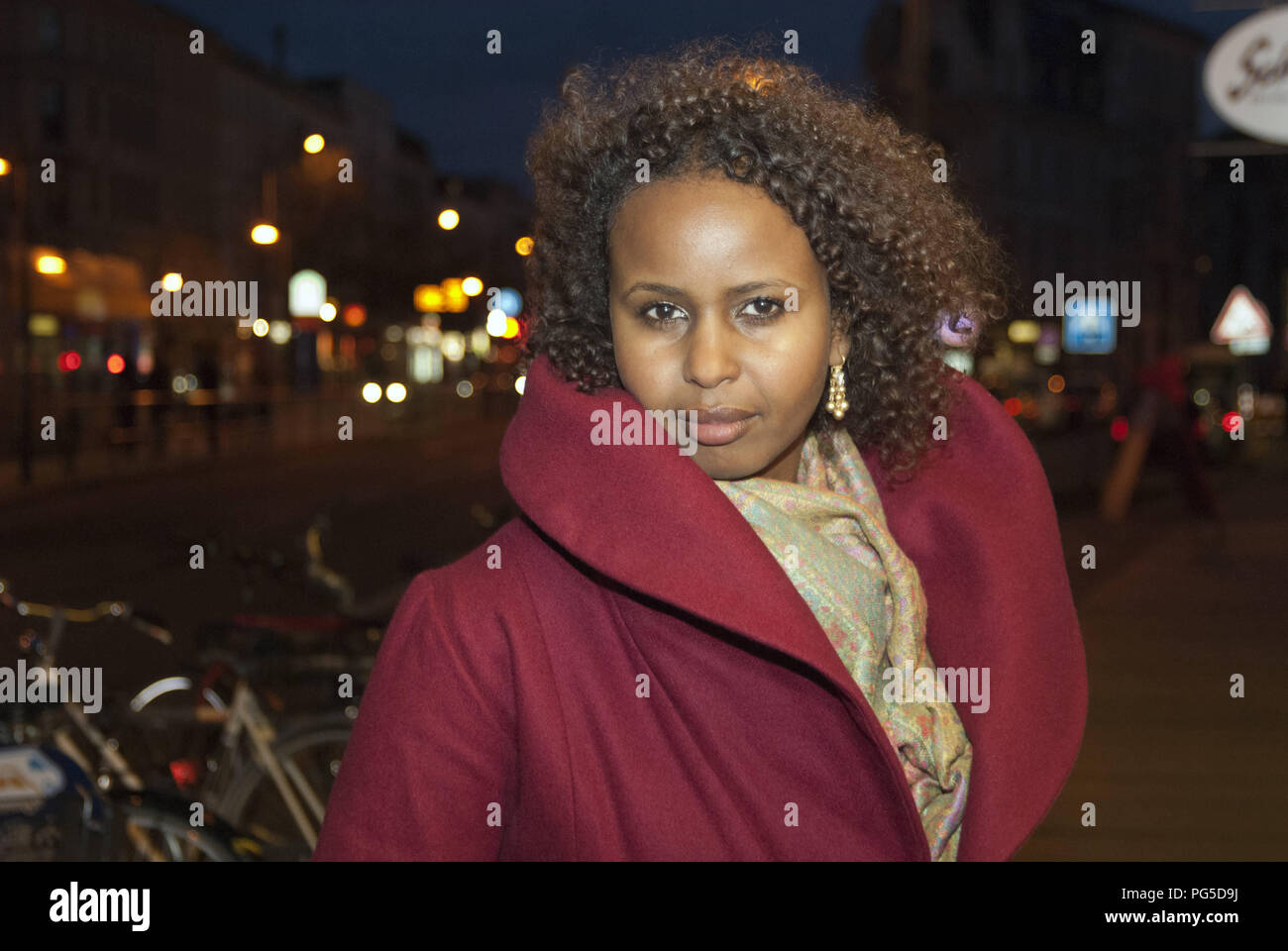 Leipzig, DEU, 15.03.2014: Ritratto Nadifa Mohamed, scrittore e autore (Somalia) Foto Stock