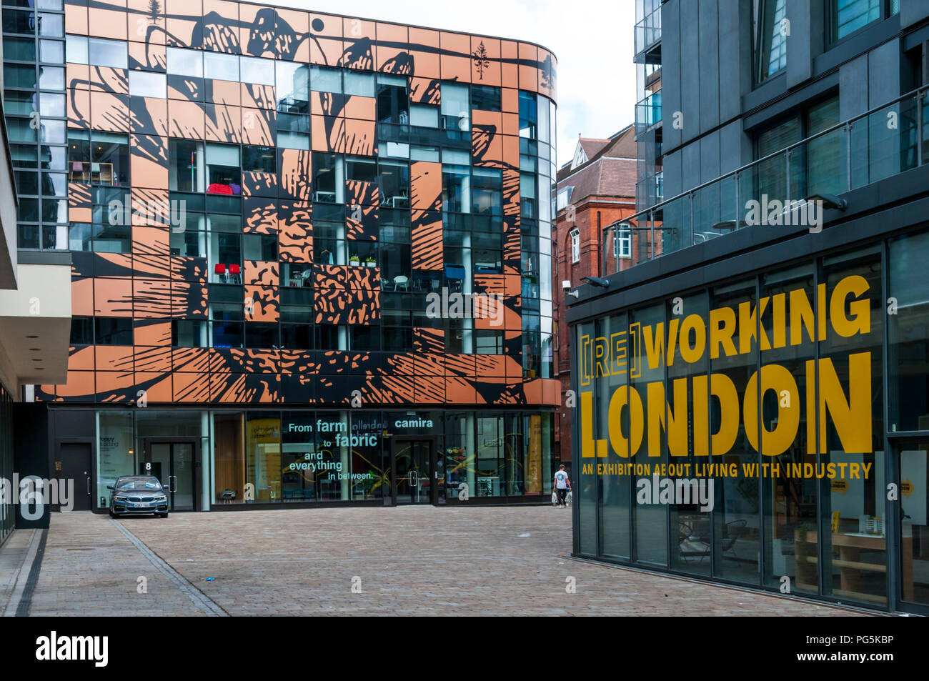 Il London showroom di Camira Fabrics in tini di filtrazione cantiere. Foto Stock