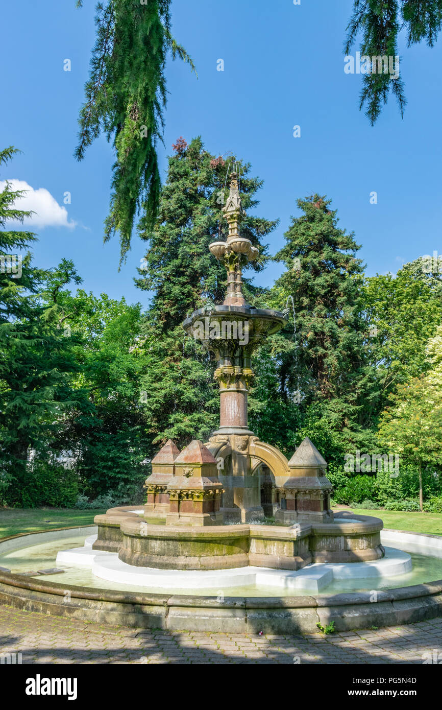 Il Hitchman fontana commemorativa, Jephson Gardens, Leamington Spa Foto Stock
