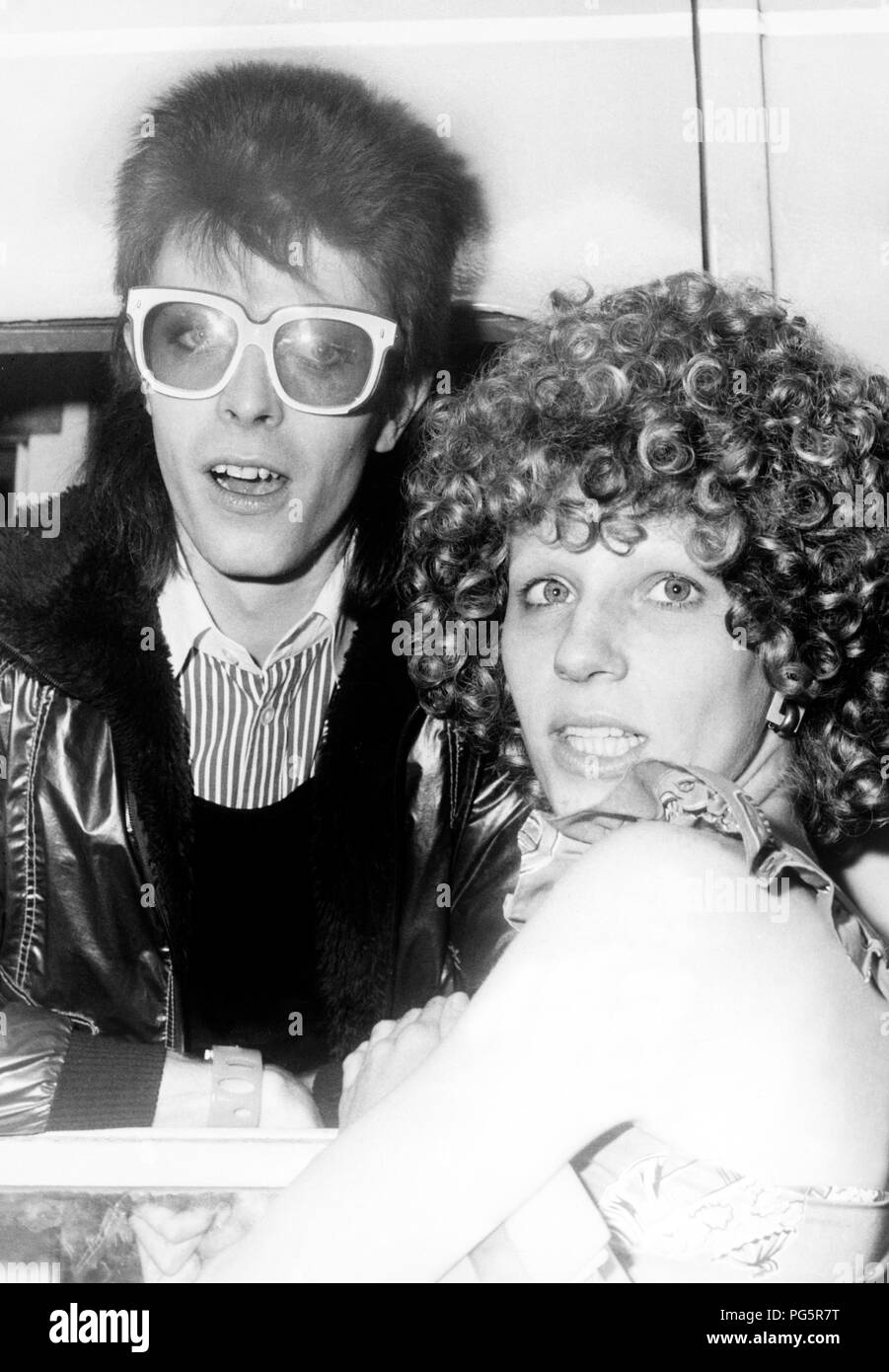 David Bowie e sua moglie, 1973 Foto Stock