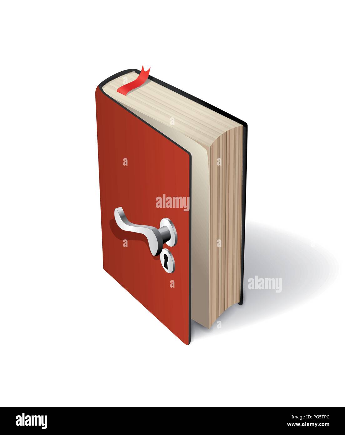 Concetto di conoscenza - Prenota come porta alla saggezza Illustrazione Vettoriale