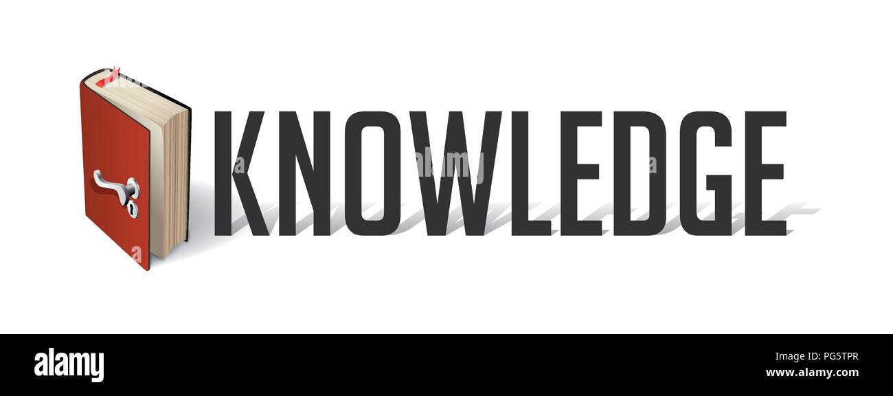 Concetto di conoscenza - Prenota come porta alla saggezza Illustrazione Vettoriale