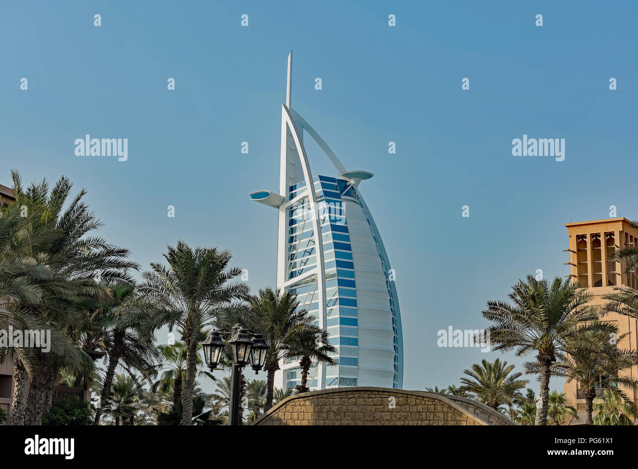 Il Burj Al Arab Jumeirah a Dubai U.A.E. Foto Stock