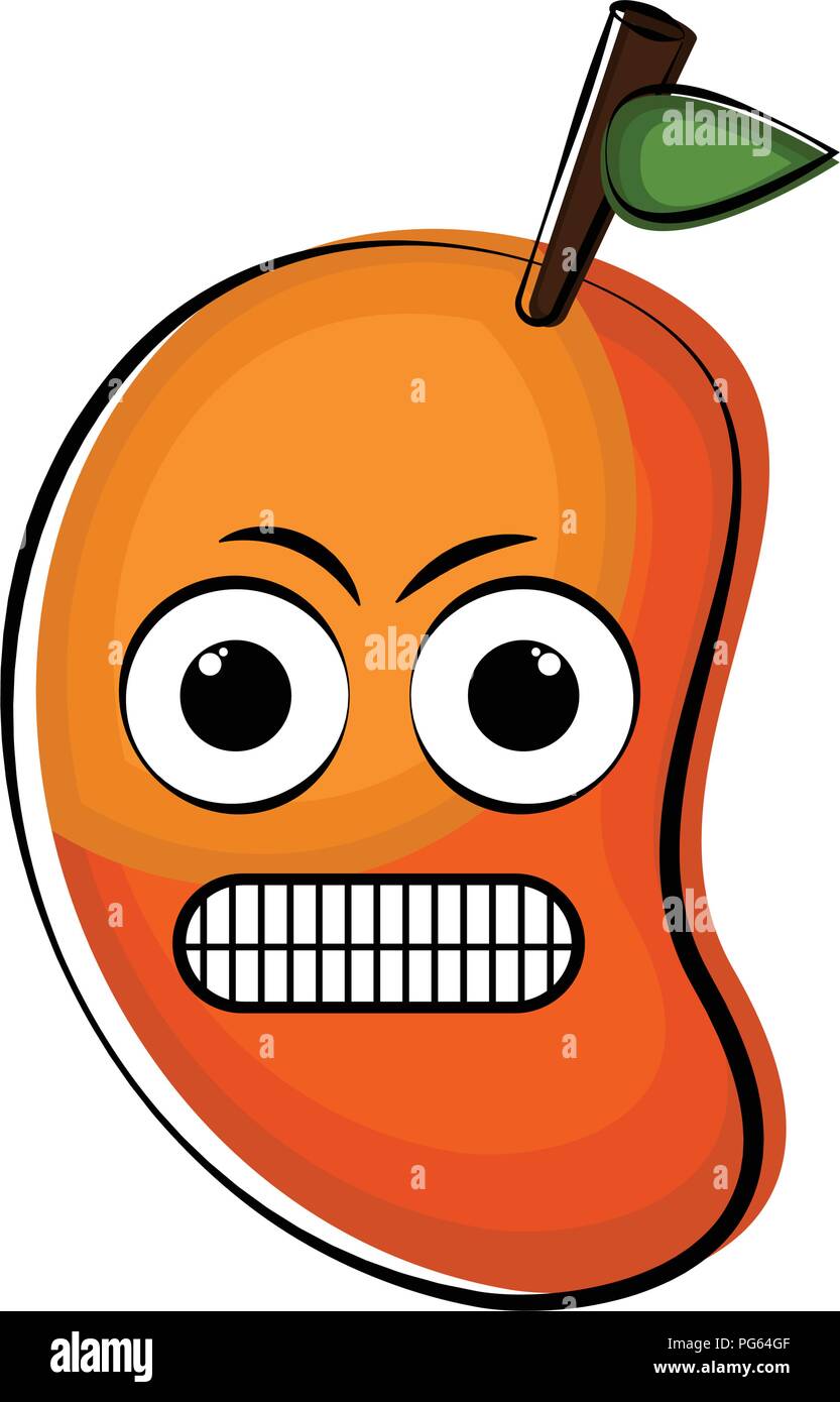 Arrabbiato mango personaggio dei fumetti emote Illustrazione Vettoriale