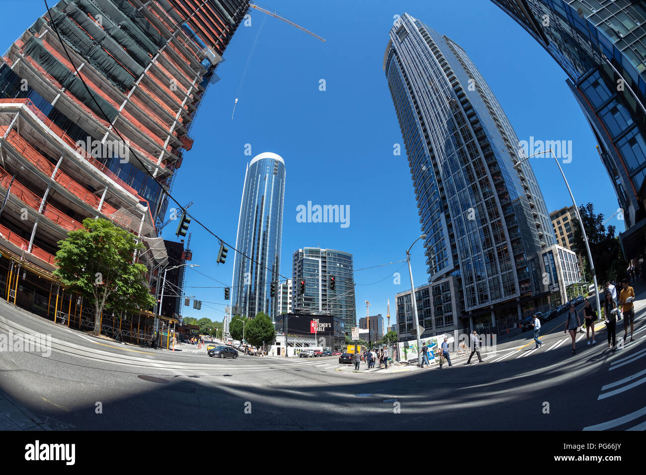 Costruzione Rapida di Seattle, Washington, Stati Uniti d'America Foto Stock